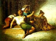 Theodore   Gericault la famille italienne oil on canvas